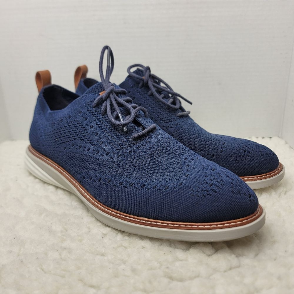 Cole Haan GrandEvolution Stitchlite Oxford Blue Knit Grand OS Mens Shoes Size 11